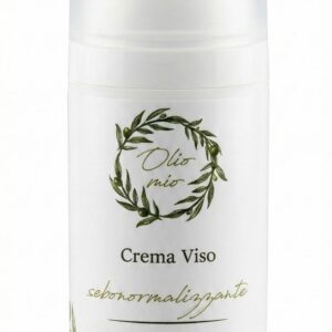 Flacone da 50ml di crema viso per pelli grasse e impure all'olio EVO ad azione opacizzante