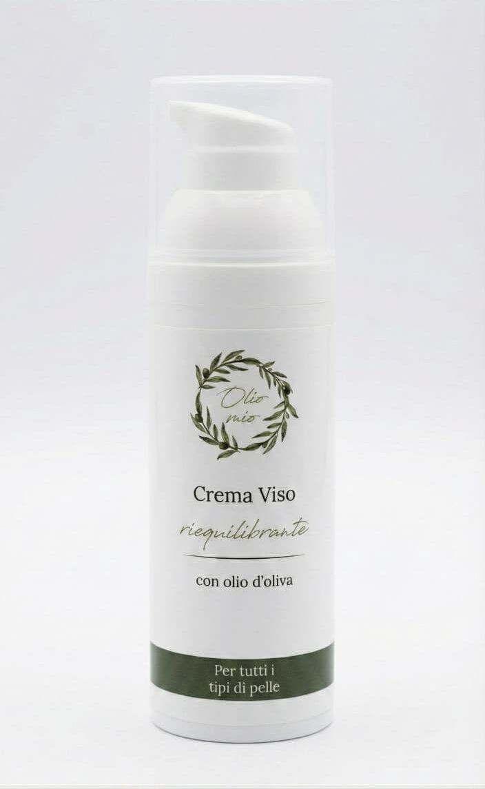 Flacone da 50ml di crema viso per pelli miste e impure all'olio d'oliva e aloe vera