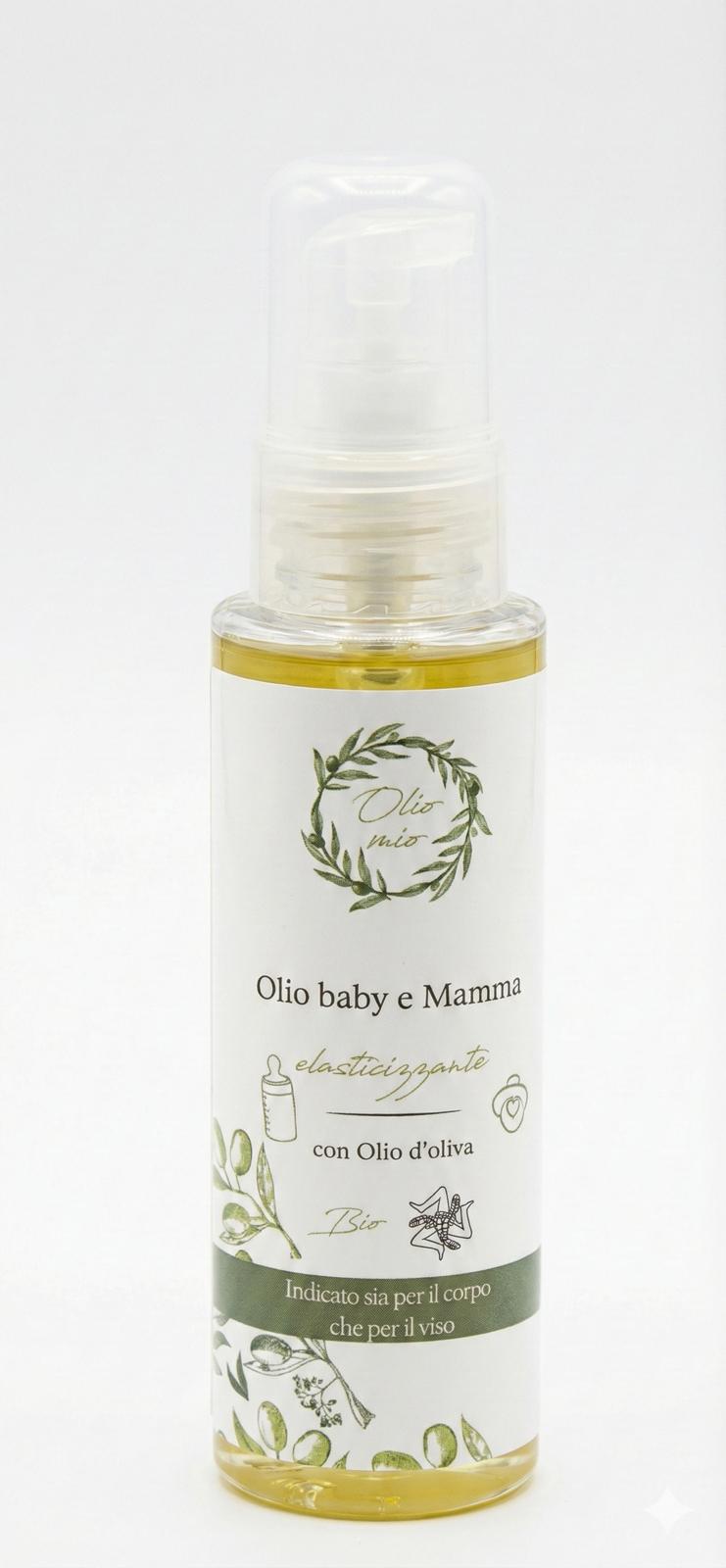 Flacone da 100ml di olio idratante mamma e bimbo per viso e corpo