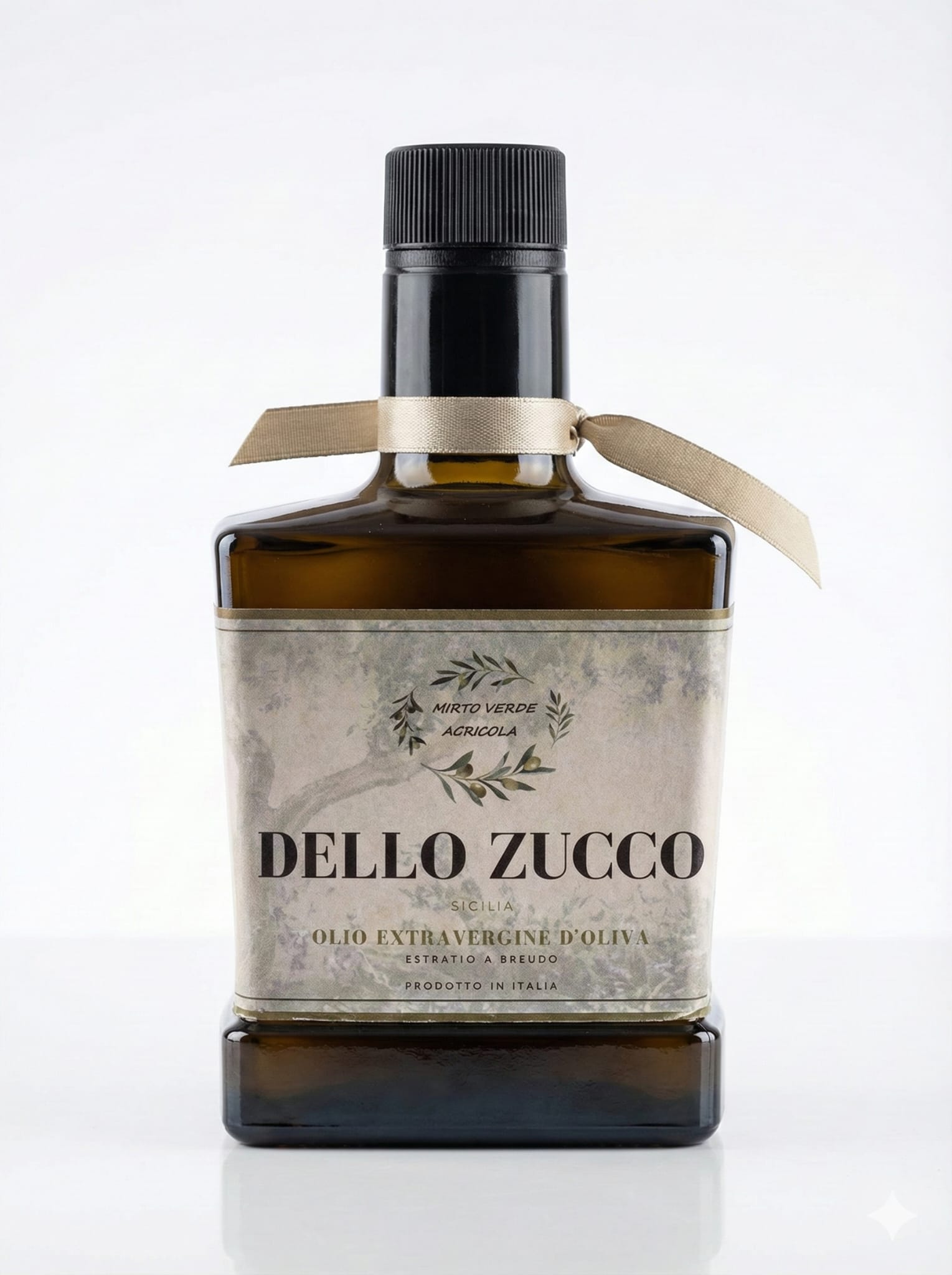 Bottiglia di olio extravergine Biancolilla.