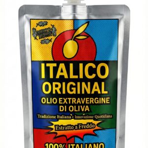 ratica confezione di olio bag in box Italico da viaggio.